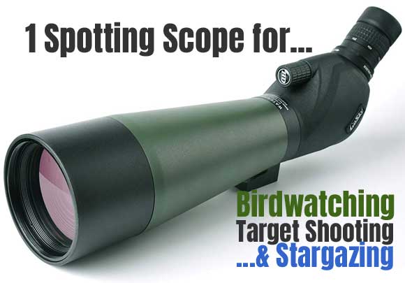 20-60X Spotting Scope for Birdwatching, Target Shooting and Stargazing