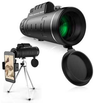 BAK4 Monocular with Attachable Tripod and Smartphone Mount