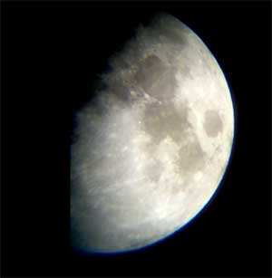 Viewing Moon Through Gosky Scope