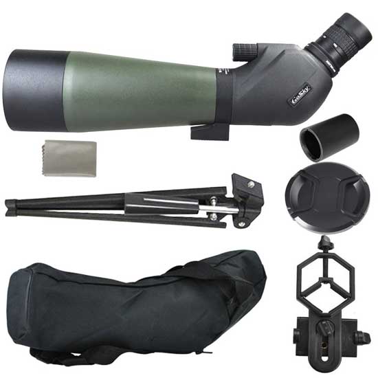 Gosky Spotting Scope with Tripod and Digiscoping Adapter